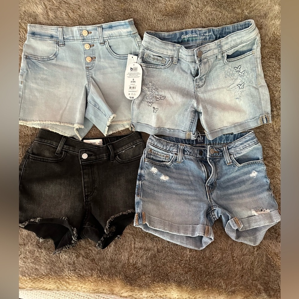Sale Abercrombie Kids/GAP/Wonder Nation Girls Kids Shorts Bundle Lot of 4 - Picture 2 of 4